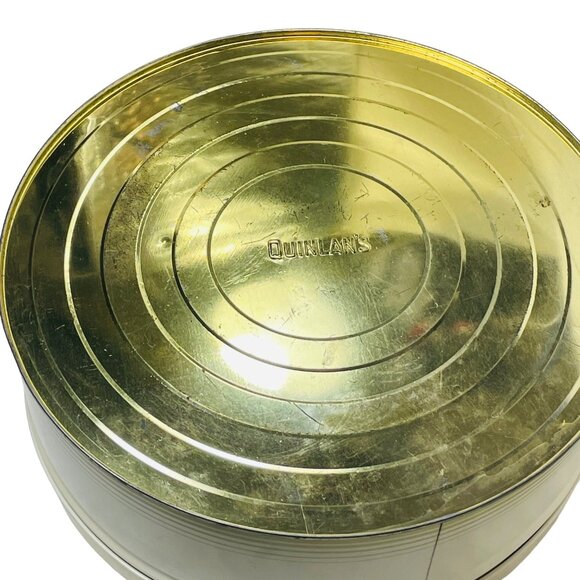 Quinlan’s Tin Vintage Romance Of The Pretzel 12” Tin Container W Floral Design - Picture 10 of 15